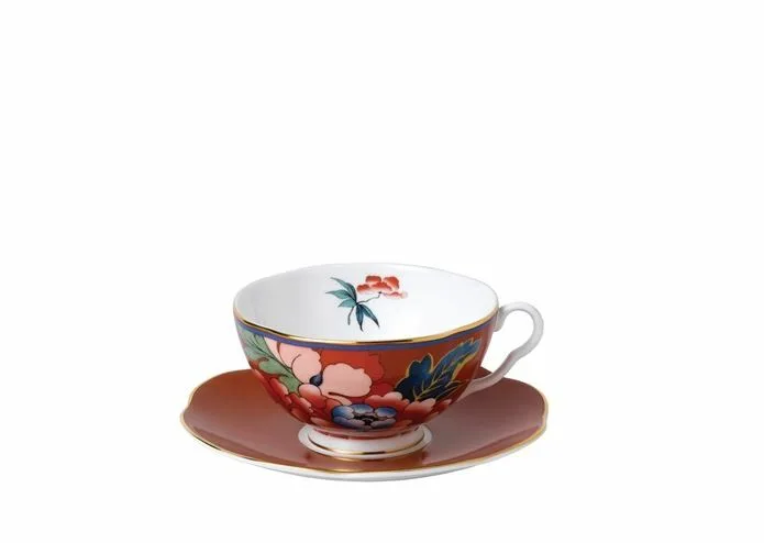 Wedgwood - Paeonia Blush Red Чашка с блюдцем для чая 320мл / артикул 40032094 / GTIN 701587384056
