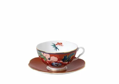 Wedgwood - Paeonia Blush Red Чашка с блюдцем для чая 320мл