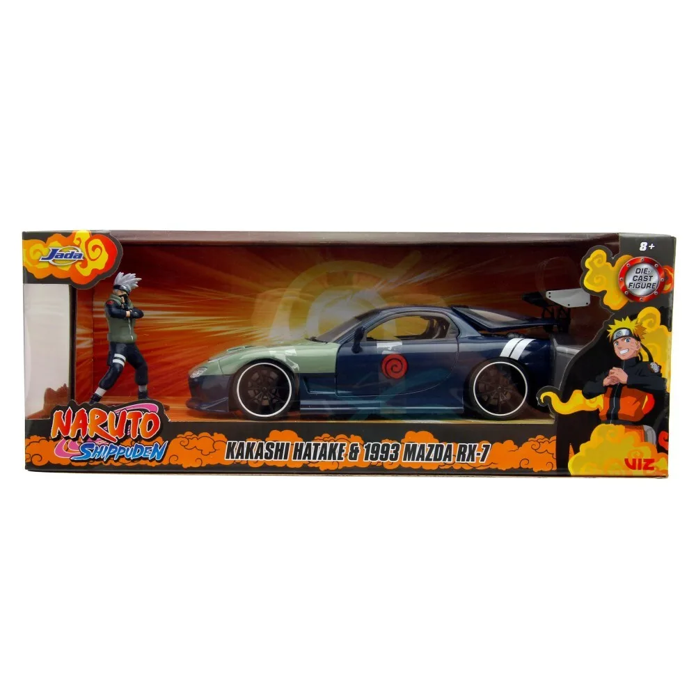 Jada Toys 3255055 — Коллекционная модель JADA Naruto 1993 Mazda RX-7 1:24 с фигуркой Какаши Хатаке 3255055