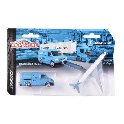 Majorette - Maersk металлический развозной грузовик + самолет Airbus 2057289 C