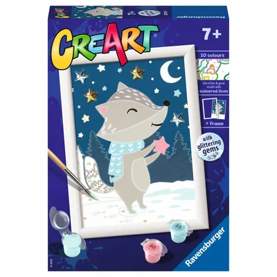 Ravensburger - CreArt Книга для рисования Барсук среди звезд 202119