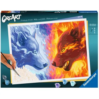 Картина по номерам Ravensburger CreArt 235490 Волки 235490