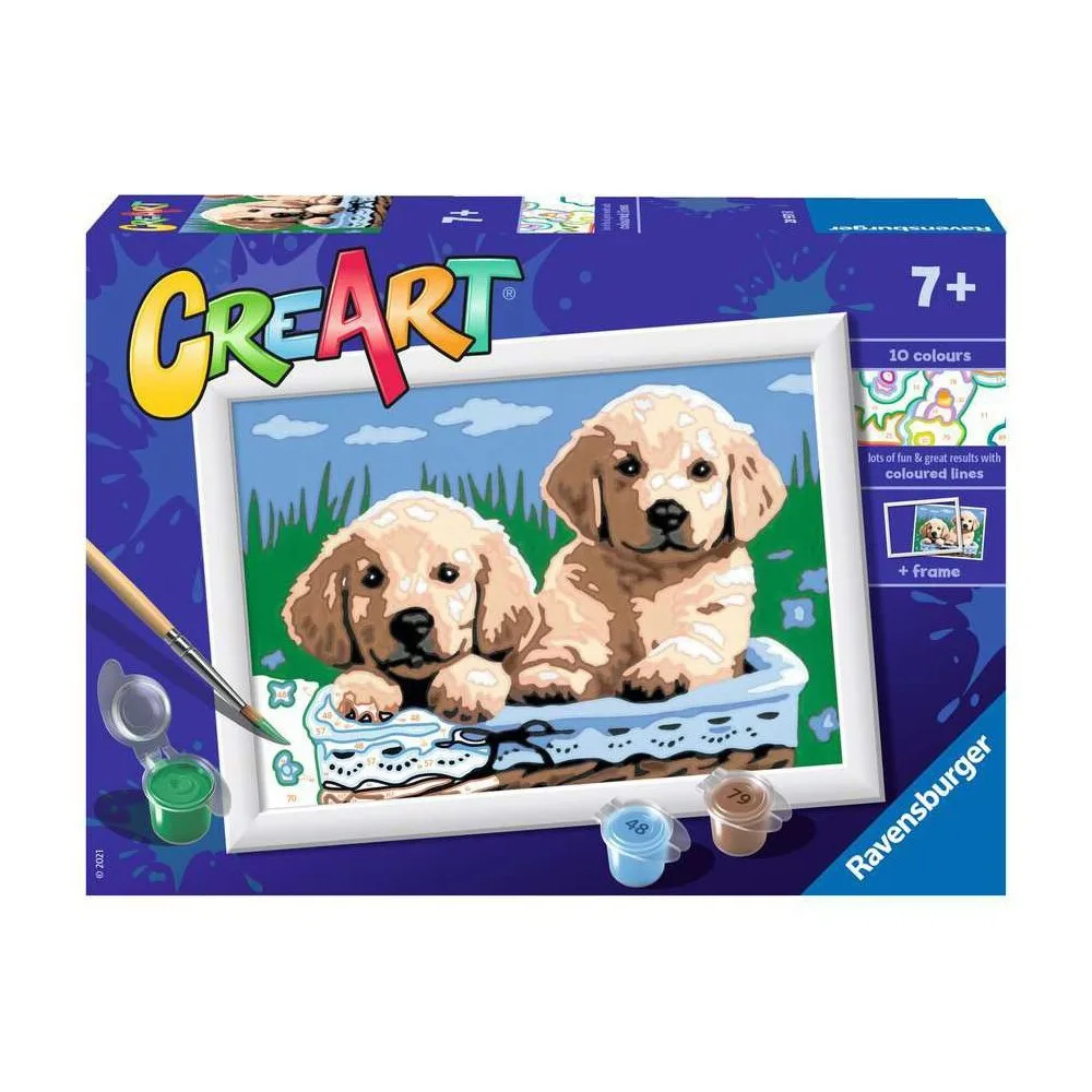 Ravensburger - CreArt Детская книжка-раскраска Щенки 289318 / артикул 289318 / GTIN 4005556289318