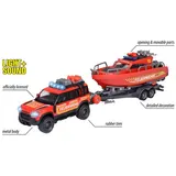 Majorette - Спасательная машина Land Rover с прицепом и лодкой Свет и звук 33,5 см 3716001 / артикул 3716001 / GTIN 3467452073612 — фото 4