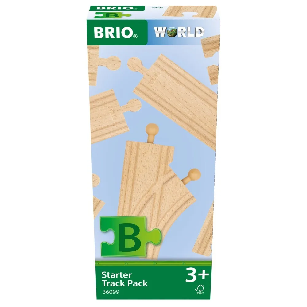 Железная дорога Brio - Набор деревянных треков 12 шт. 36099 / артикул 36099 / GTIN 7312350360998