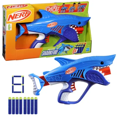 Hasbro F8645 — Бластер Nerf Elite Junior «Wild Sharkfire» со стрелами F8645