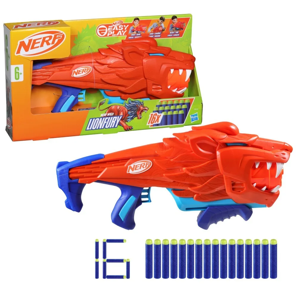 Hasbro F8646 — Бластер Nerf Elite Junior «Wild Lionfury» со стрелами F8646
