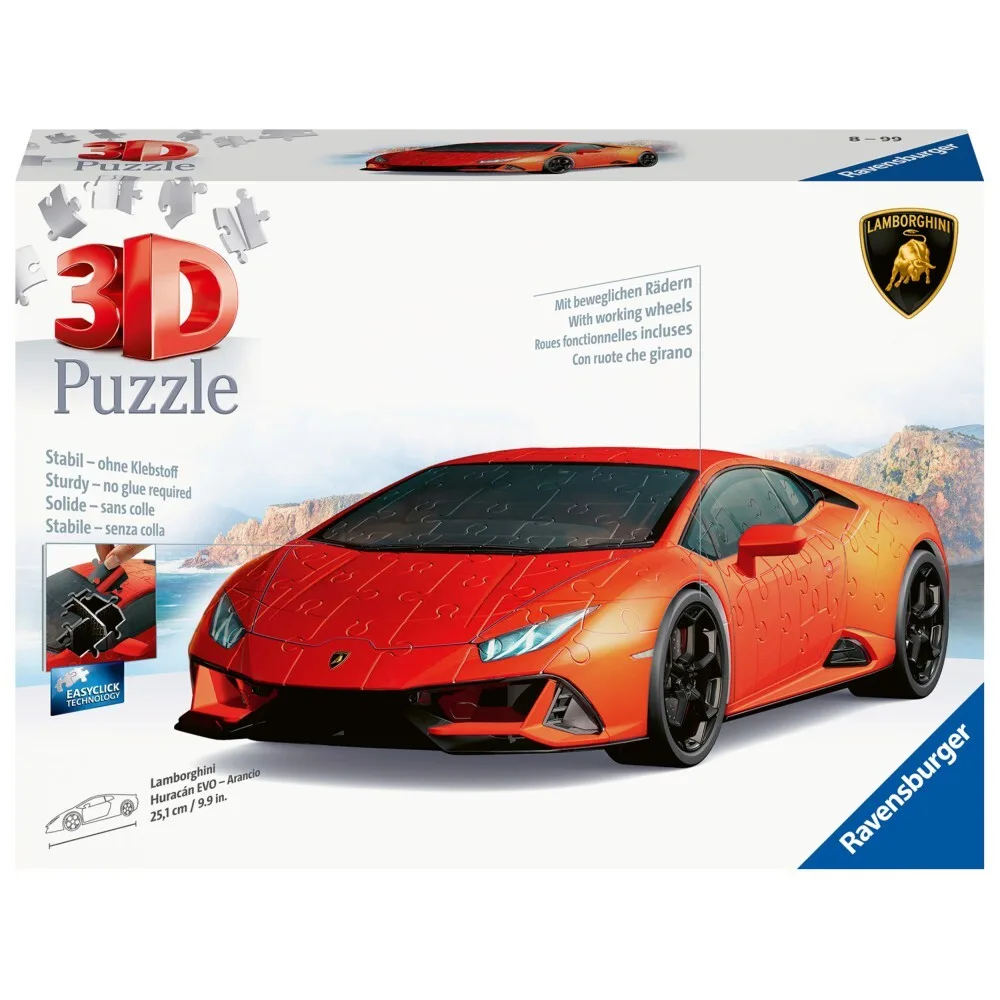 Ravensburger - 3D Пазл Lamborghini Huracan Evo Arancio 156 элементов. 115716 / артикул 115716 / GTIN 4005556115716