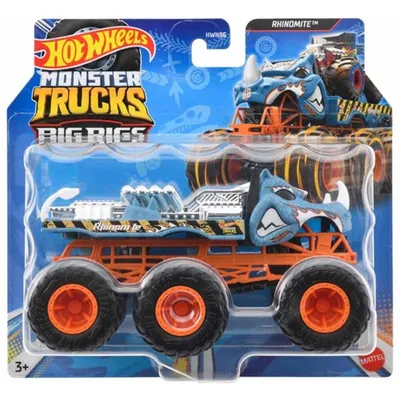 Hot Wheels - Monster Trucks 6-колесный грузовик 1:64 Rhinomite HWN91