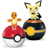 MEGA Pokemon - Покебол Чармандер и Пичу 2шт Строительные блоки 40 элементов. HXP13 / артикул HXP11 HXP13 / GTIN 194735235759 — фото 2