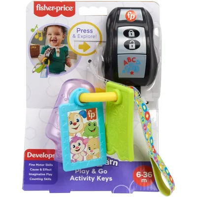 Fisher-Price - Развивающие ключи ABC 123 с прорезывателем Учитесь и смейтесь! HXF51