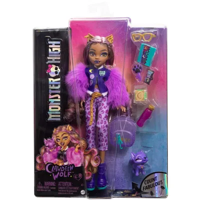 Monster High - базовая кукла Clawdeen Wolf + питомец HRP65