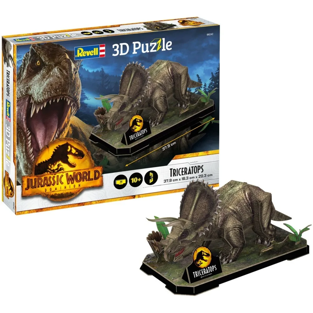 Пазл 3D Revell Jurassic World 00242 Трицератопс 44 элемента 00242