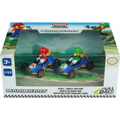 Carrera Pull & Speed - Две машинки Nintendo Mario Kart Mach8 2-pack 13018