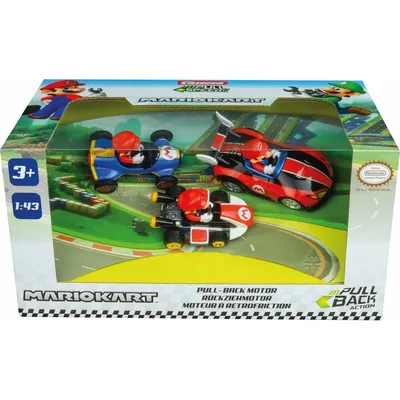 Набор машинок Carrera Pull 13016 & Speed Nintendo Mario Kart 3 шт 13016