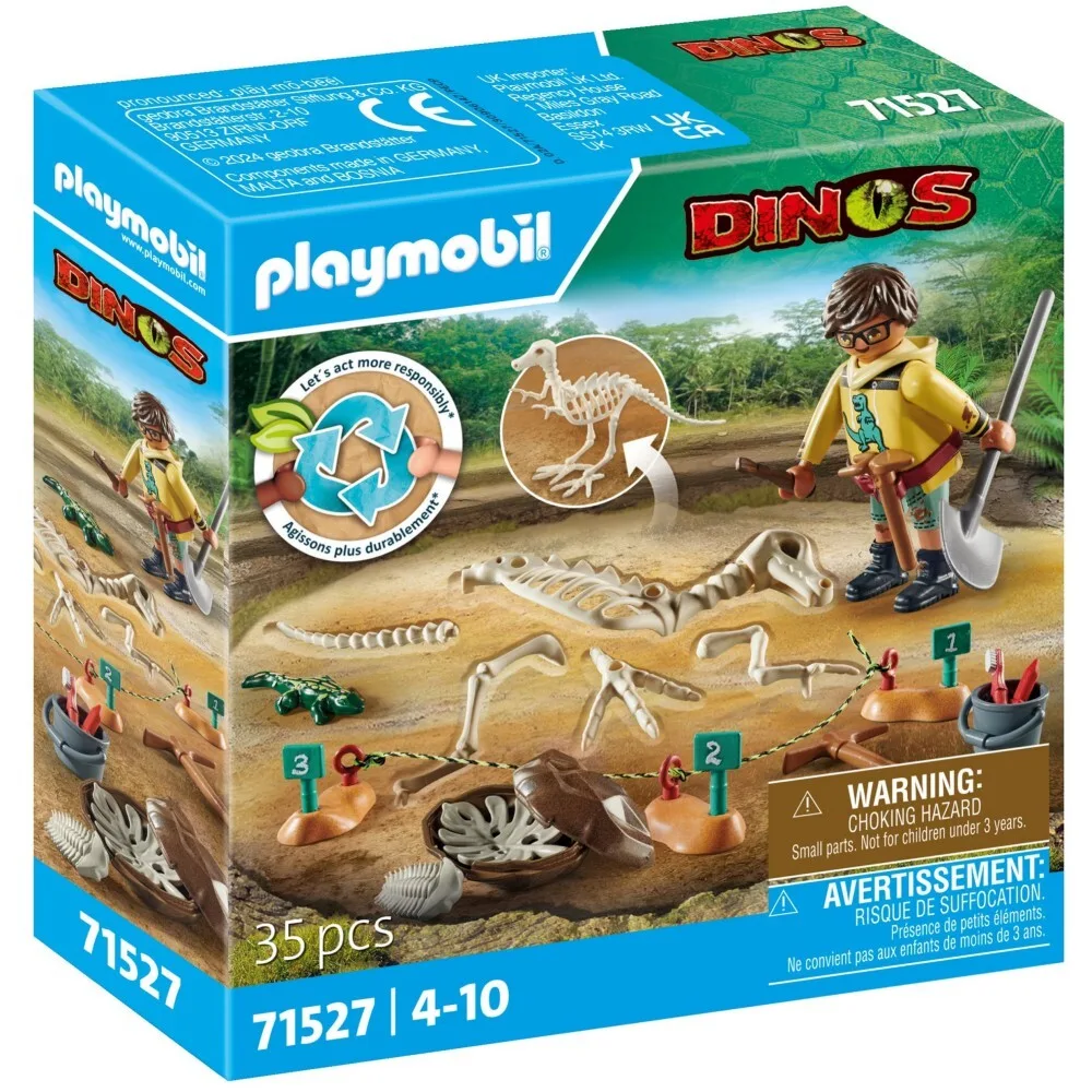 Playmobil - Dinos Раскопки со скелетом динозавра 71527 / артикул 71527 / GTIN 4008789715272