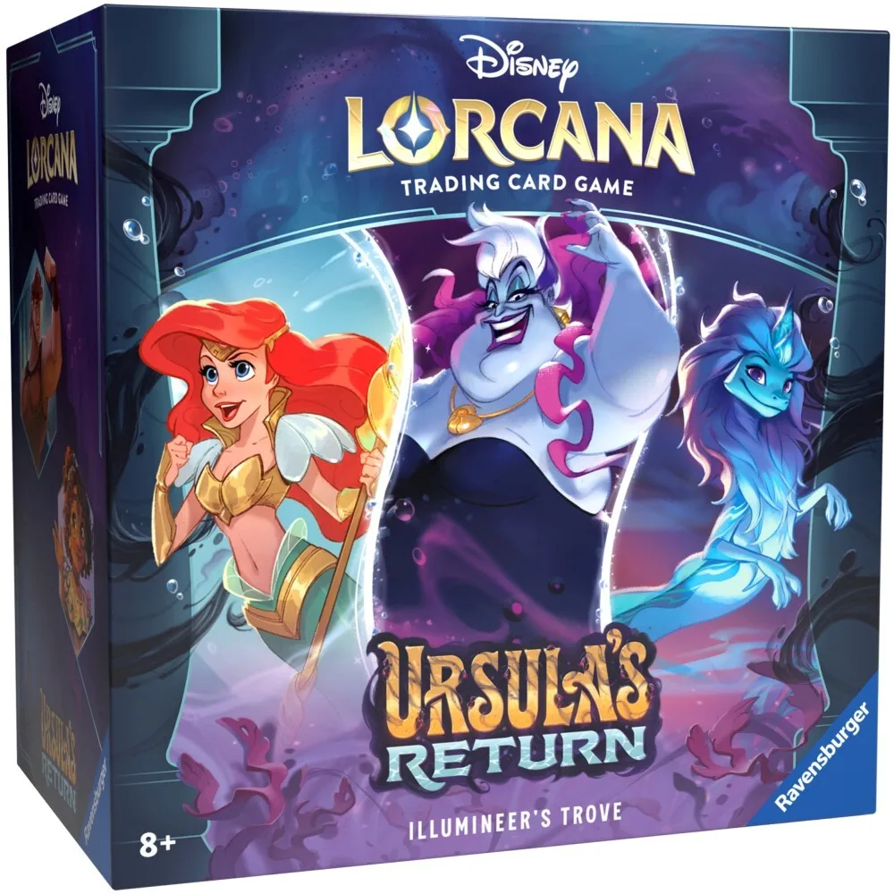 Disney Lorcana TCG - Ursula's Return Illumineer's Trove + 8 бустеров по 12 карт каждый 98352 / артикул 98352 / GTIN 4050368983527