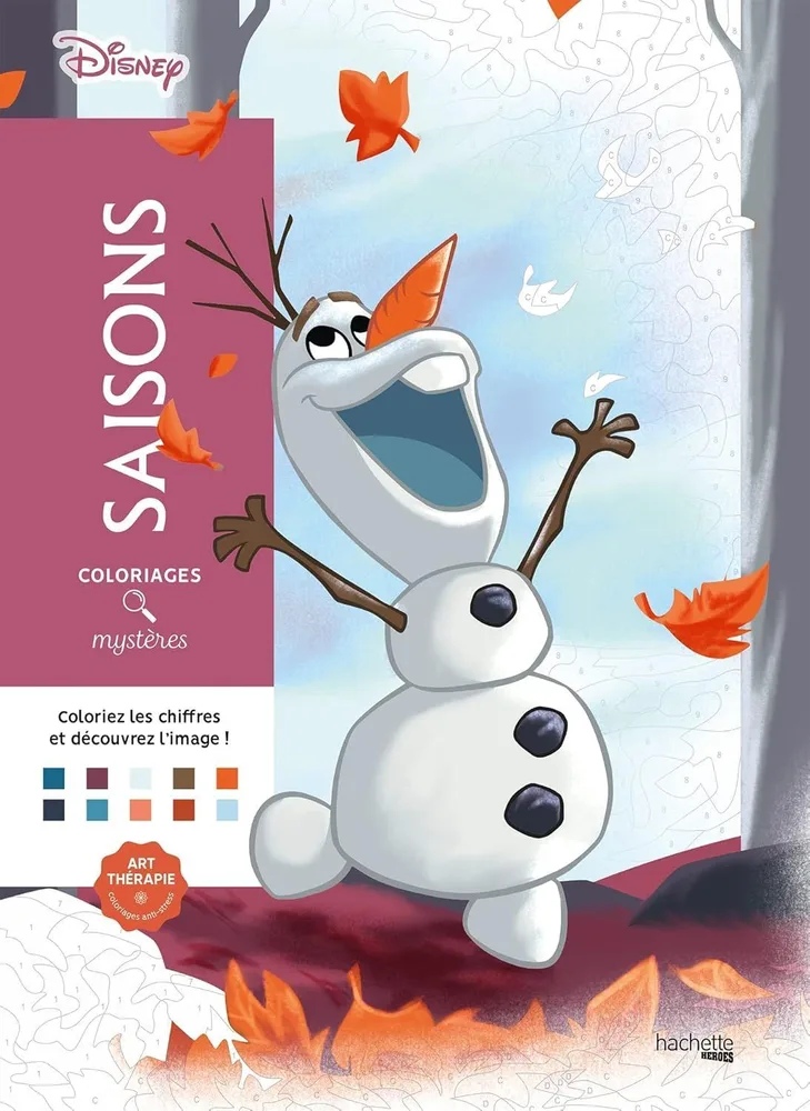 Раскраска по номерам Coloriages mysteres Disney - Saisons, 128стр.