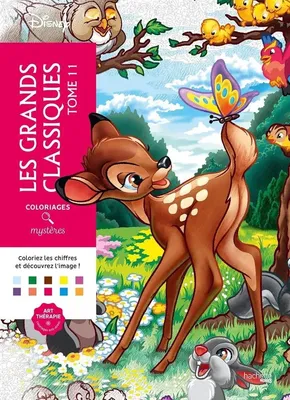 Раскраска по номерам Coloriages mysteres Disney - Бемби, том 11, Les Grands classiques 128стр.