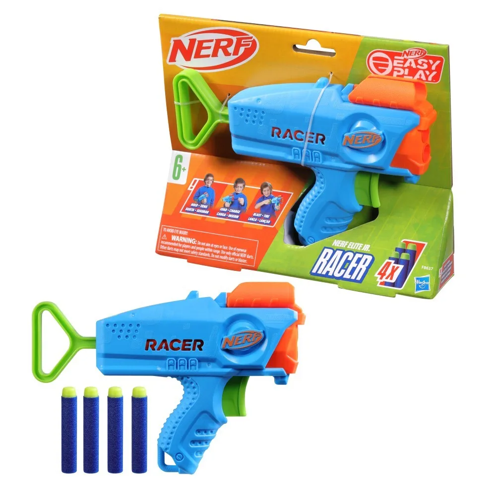Hasbro Nerf Elite Junior - Racer Easy Play пусковая установка + стрелы F8637 / артикул F8637 / GTIN 5010996209474