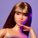 Barbie Signature Looks - Кукла брюнетка в сверкающем розовом платье HRM16 / артикул GXB28 HRM16 / GTIN 194735180783 — фото 5