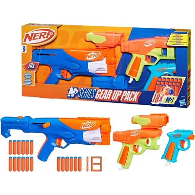 Hasbro Nerf N Series - Три бластера Gear Up Pack + стрелы 3-PAK F8633