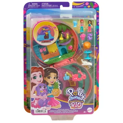 Polly Pocket - Собачка-скутер Компактный набор + 2 куклы + аксессуары HWN98