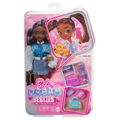 Barbie Dream Besties - модная кукла Бруклин + 8 аксессуаров HYC22