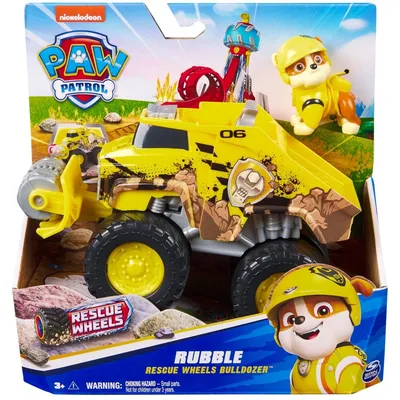 Psi Patrol - Rubble Rescue Wheels транспортное средство с трансформацией + фигурка собаки 20145710