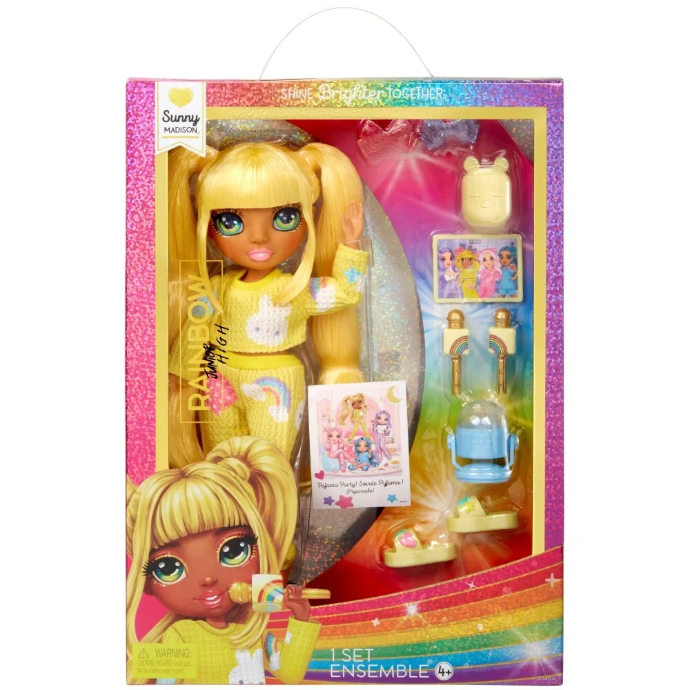 Rainbow High Junior - Модная кукла Санни Мэдисон (желтая) PJ Party 503682 / артикул 120360 503682 / GTIN 035051503682