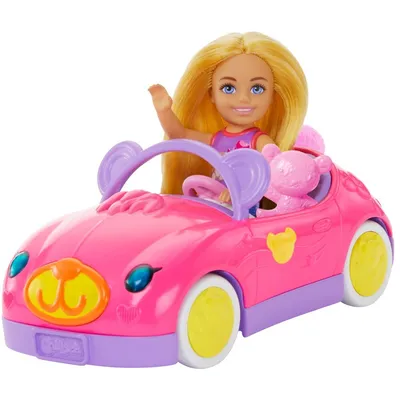 Barbie Chelsea - Teddy Bear Vehicle Set с машиной и куклой Chelsea HXN05