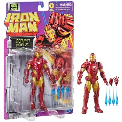 Hasbro Marvel Legends - Фигурка Железного человека (модель 20) 15 см Ретро Комиксы F9027