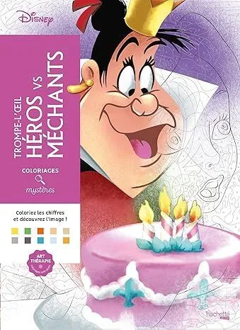 Раскраска по номерам Coloriages mysteres Disney - Герои против злодеев , 128стр.