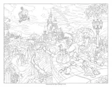 Раскраска Disney Dreams Collection - Принцессы Диснея Thomas Kinkade Studios, большой формат, 42 стр. — фото 2