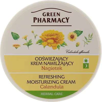 Green Pharmacy Face Care Refreshing Calendula - питательный крем против морщин для сухой кожи, 150 мл