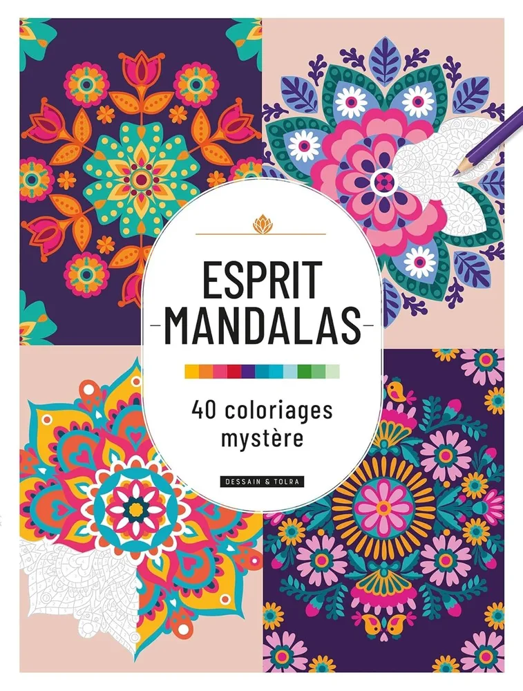 Раскраска по номерам Esprit Mandalas : 40 Coloriages mystère