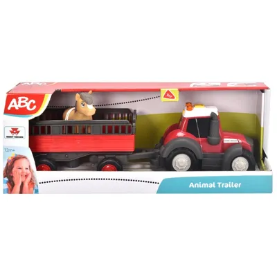 Dickie ABC - Трактор Massey Ferguson с прицепом 30 см Светозвук 4115012
