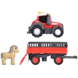 Dickie ABC - Трактор Massey Ferguson с прицепом 30 см Светозвук 4115012 / артикул 4115012 / GTIN 4006333086748 — фото 3