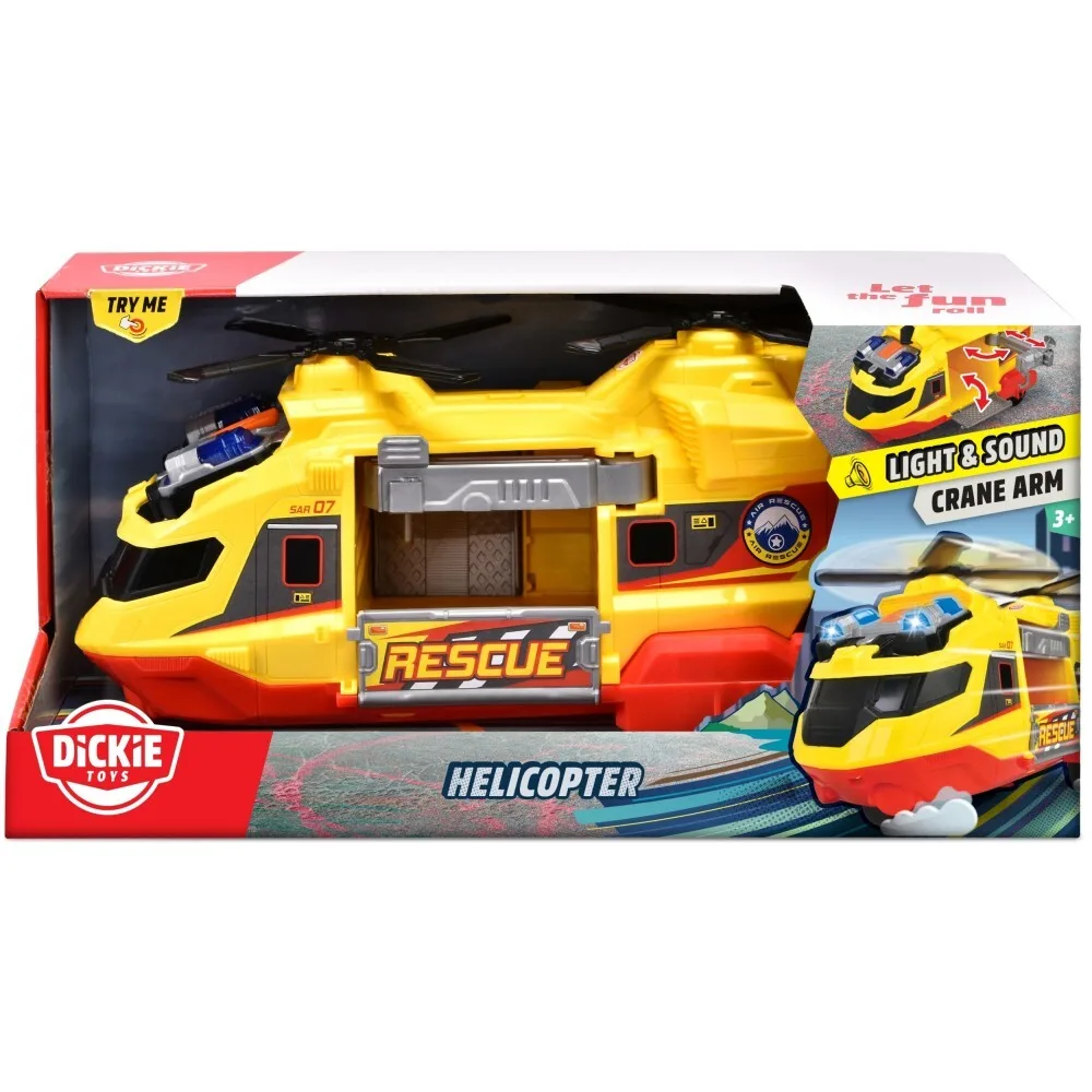 Dickie Action Series - Горный вертолет 30 см свет и звук 3306023 / артикул 3306023 / GTIN 4006333088636