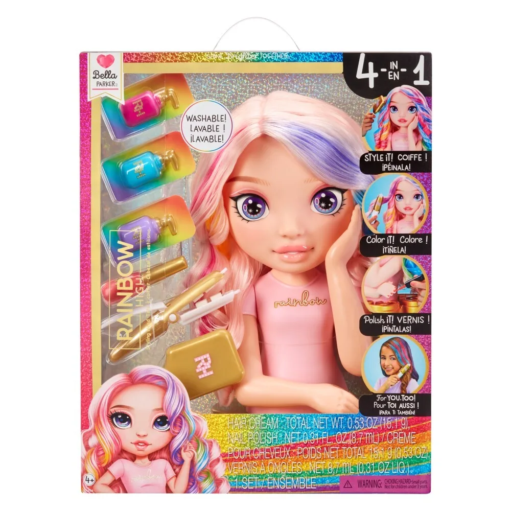 MGA Entertainment 120889 — Голова для стилизации Rainbow High Белла Паркер с аксессуарами 120889
