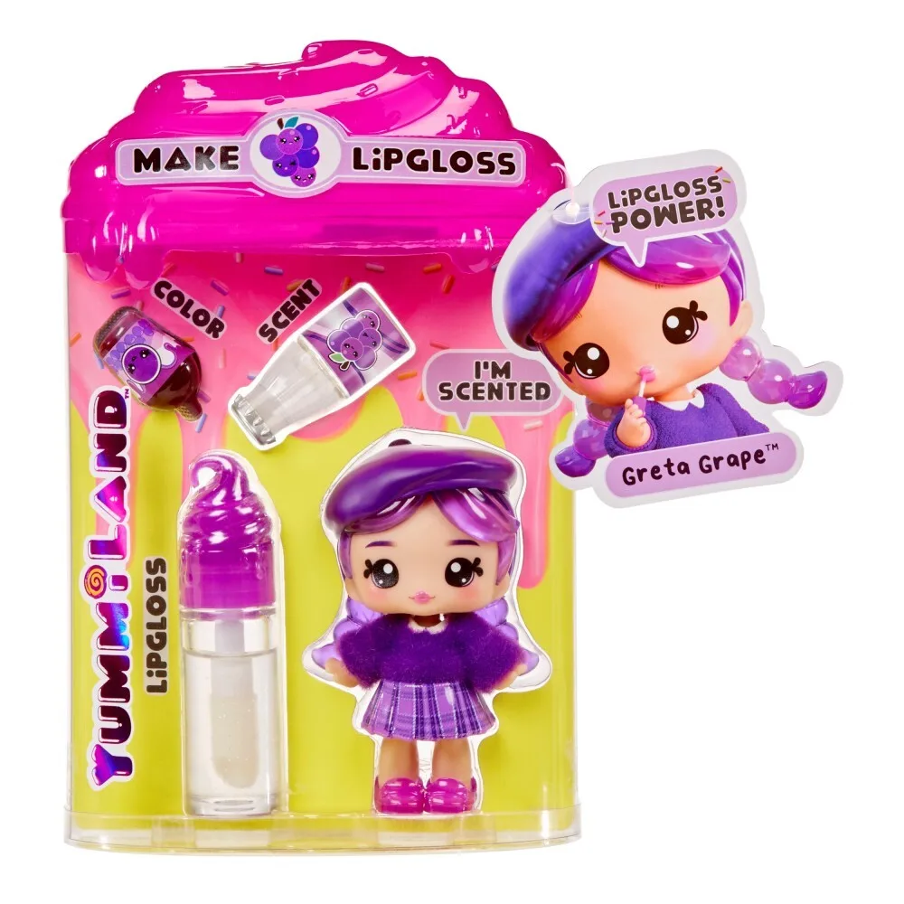 Yummiland - DIY блеск для губ + кукла Greta Grape Make Lipgloss Kit 120773 / артикул 120698 120773 / GTIN 035051120773