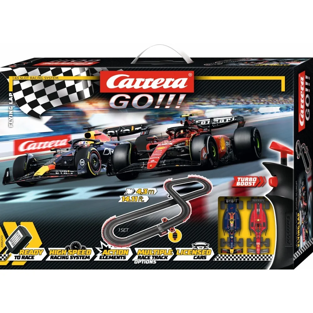 Carrera GO!!! - Автотрек 4,3 м Flying Lap + 2 машинки 62572 / артикул 62572 / GTIN 4007486625723