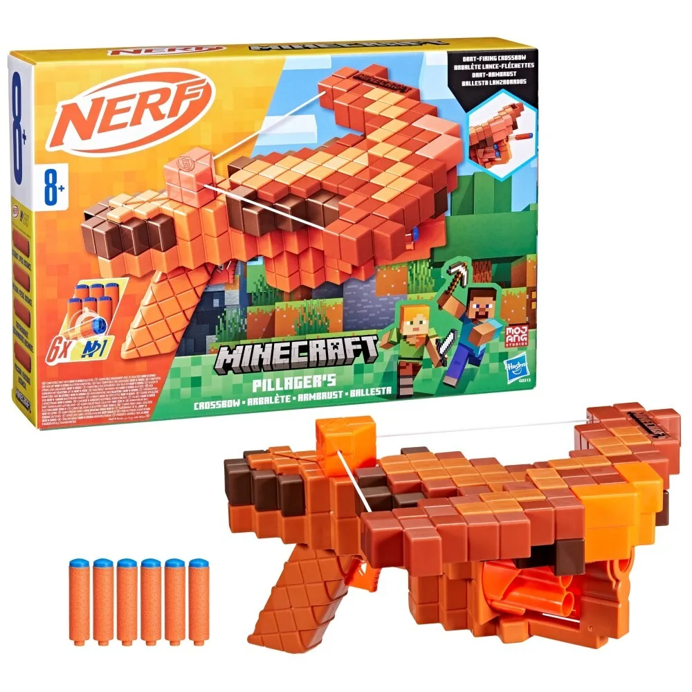 Hasbro Nerf - Minecraft Pillager's Crossbow launcher арбалет + стрелы G0315 / артикул G0315 / GTIN 5010996262042