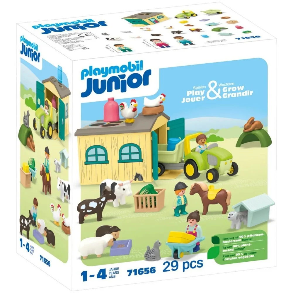 Playmobil - Юношеское приключение на ферме с трактором, прицепом и животными 71656 / артикул 71656 / GTIN 4008789716569