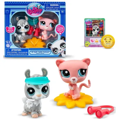 Littlest Pet Shop - игровой набор пряток с двумя животными 2-PAK + аксессуары LPS00525