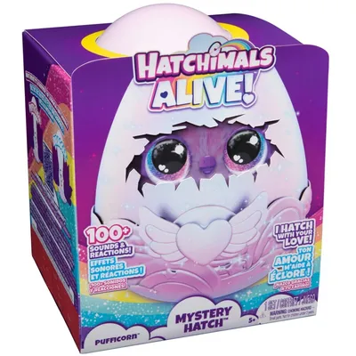 Интерактивная игрушка Hatchimals Alive - яйцо Тайна люка Пуфикорн 20145447