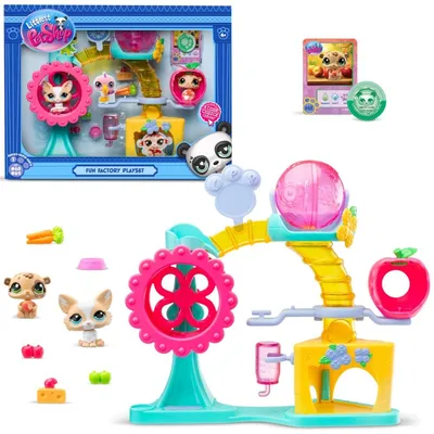 Littlest Pet Shop - Веселая фабрика Набор Карусель + 2 фигурки LPS00519