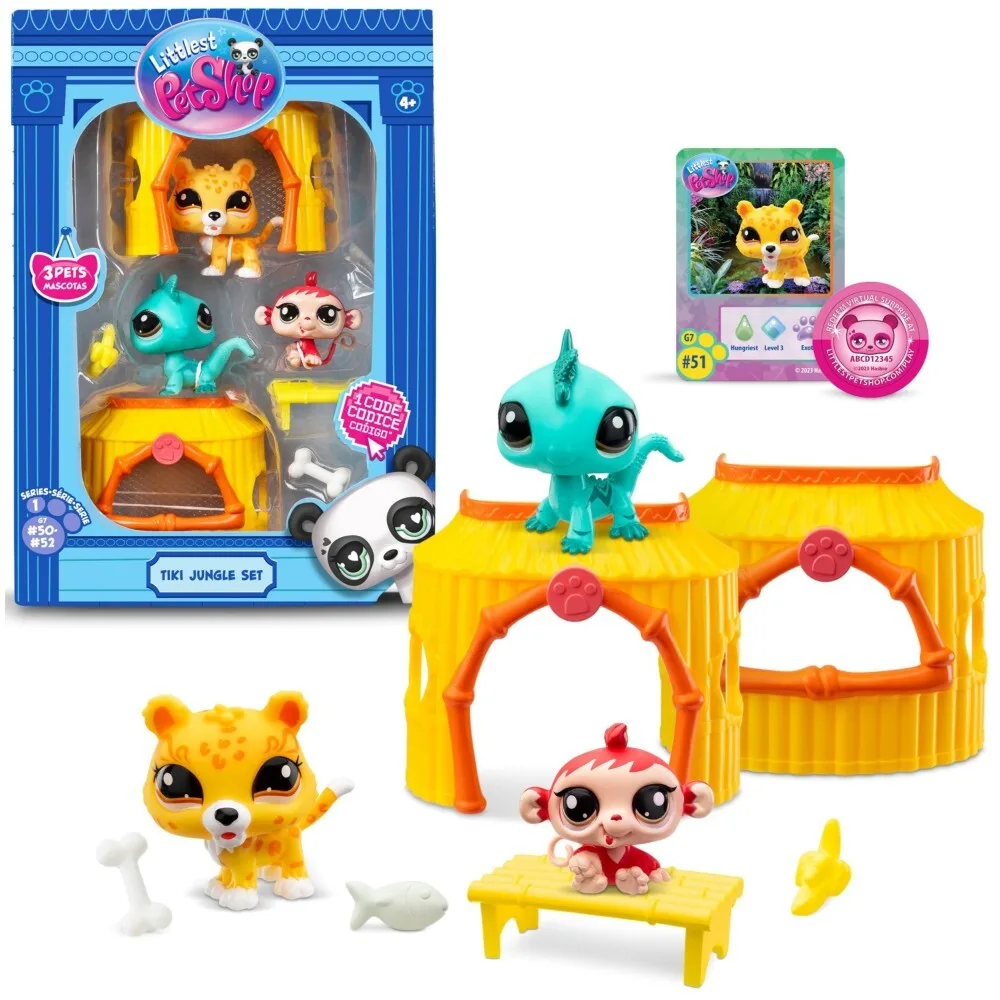Littlest Pet Shop - Набор "Джунгли" с тремя животными 3-PAK + аксессуары LPS00515 / артикул LPS00515 / GTIN 885561005158