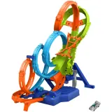 Hot Wheels - Quadruple Loop Set с зоной аварии + машинка HXR70 / артикул HXR70 / GTIN 194735237166 — фото 2
