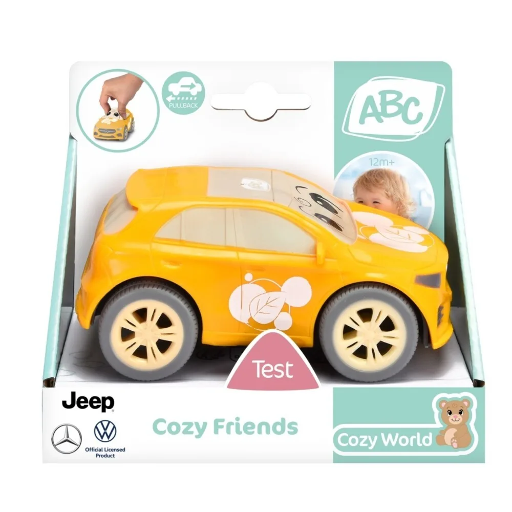 Dickie ABC - Желтый автомобиль Мерседес 11 см Cozy Friends toddler vehicle 4111013 / артикул 4111013 B / GTIN 4006333088919
